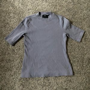 Anthropologie Mock Neck Top Size Small Blue